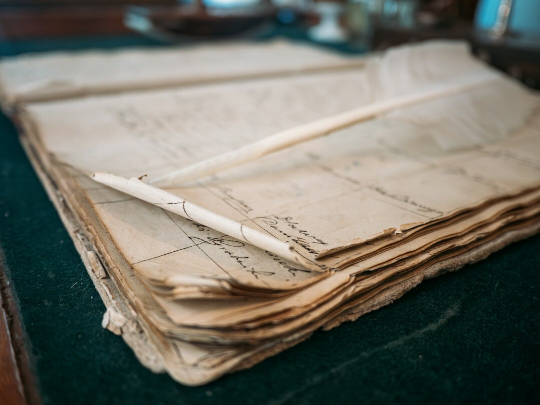 old map on table