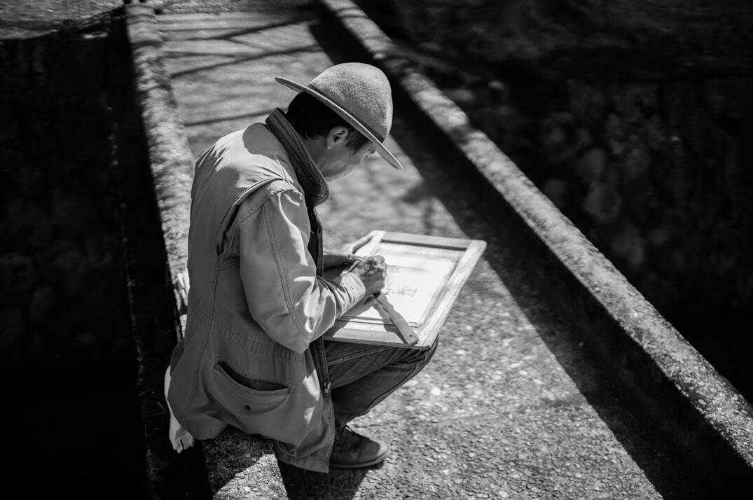 detective examining old letters