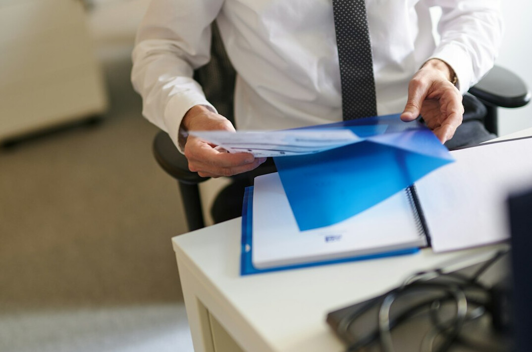 researcher reading files